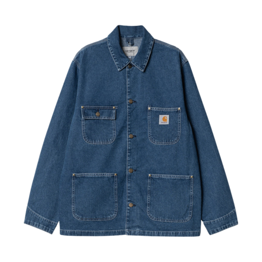 칼하트 WIP 노르코 데님 OG 초어 코트 블루 원 워시 - 스프링