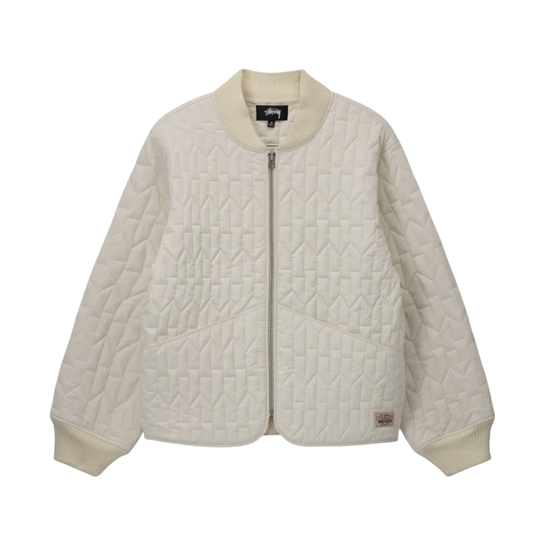 스투시 S 퀼티드 라이너 자켓 크림(Stussy S Quilted Liner Jacket Cream) - 1