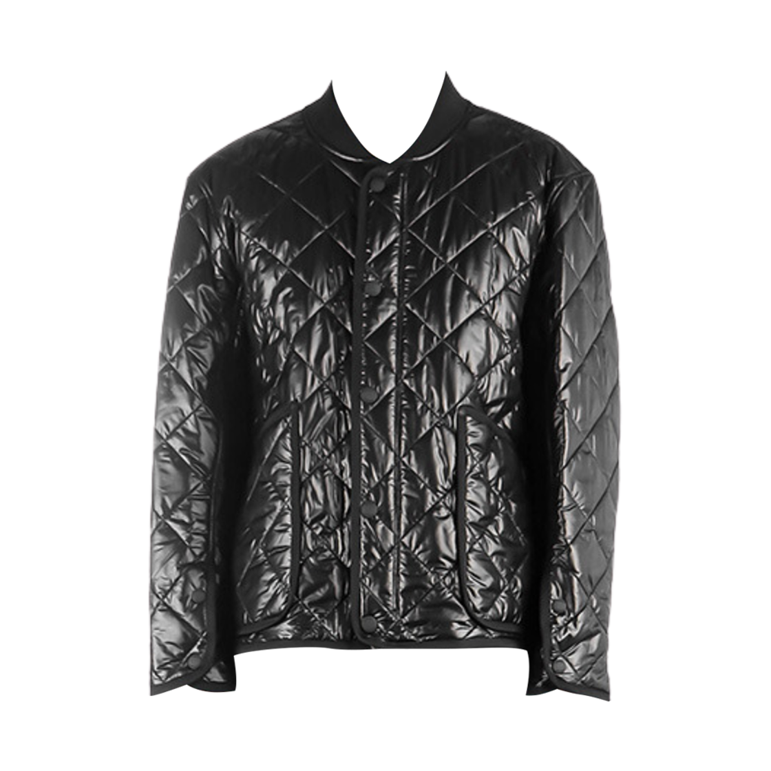 8055012 Burberry York Diamond Quilted Jacket Black