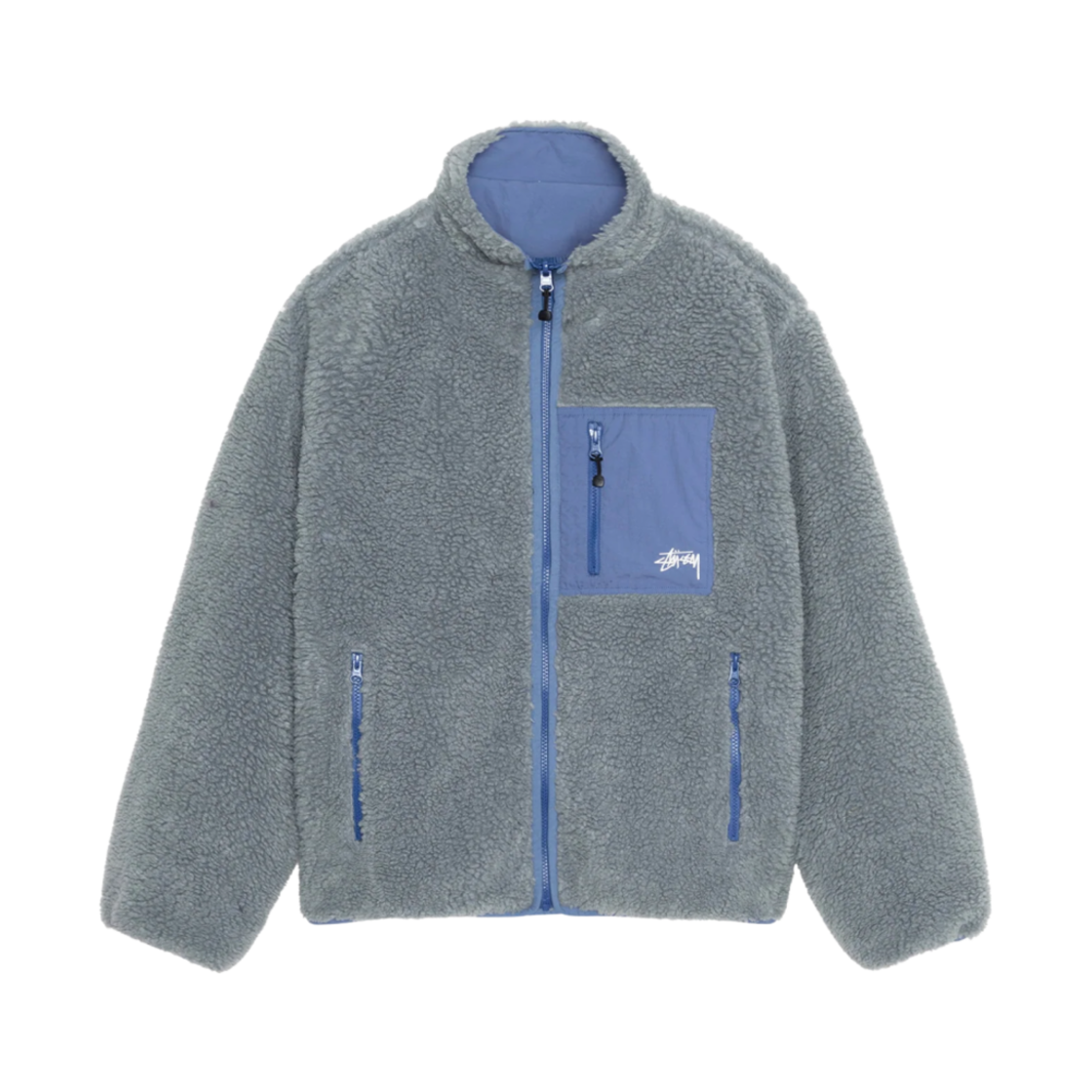 스투시 쉐르파 리버시블 자켓 블루스톤(Stussy Sherpa Reversible Jacket Bluestone)