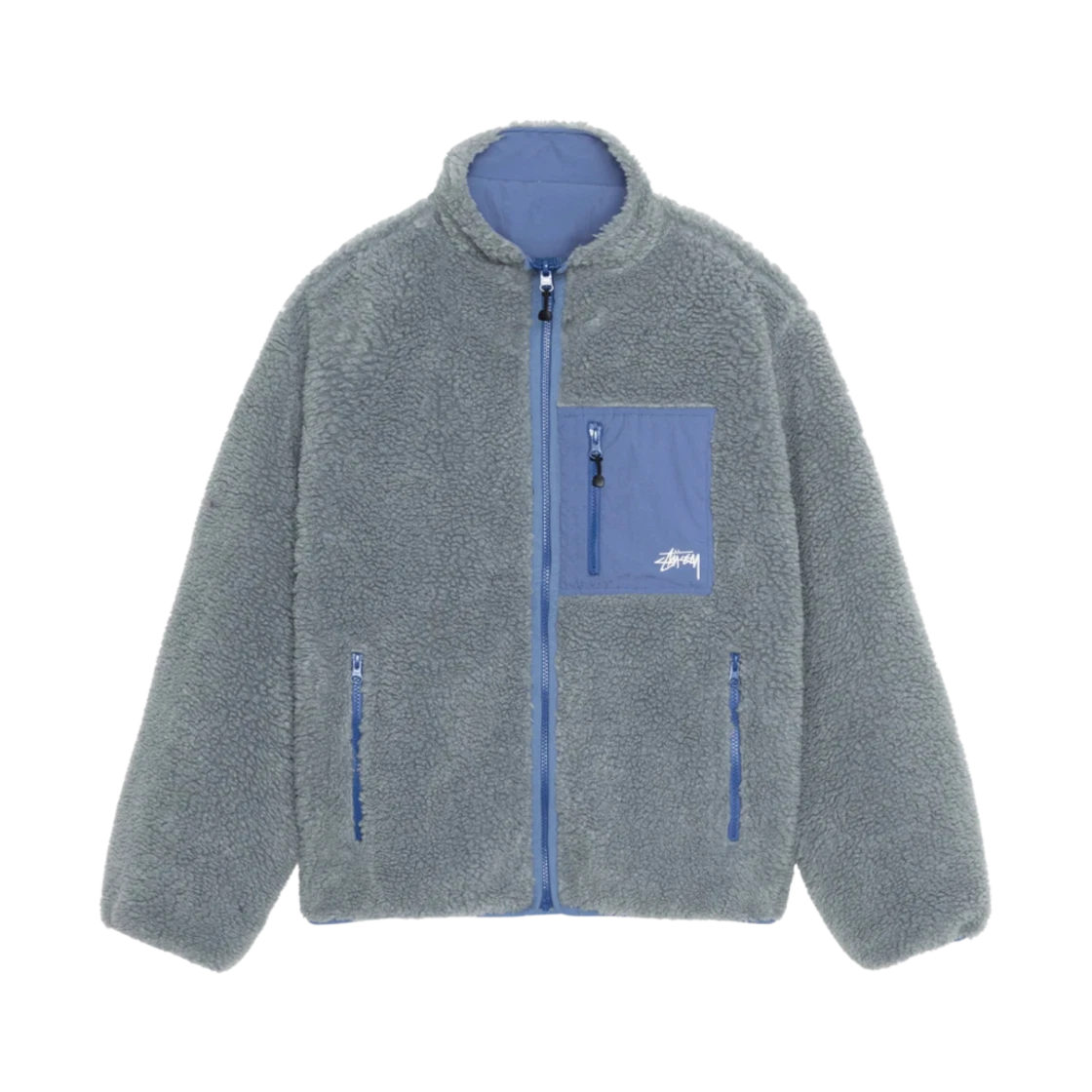 Stussy Stussy Sherpa Reversible Jacket Bluestone · S