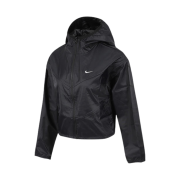 (W) Nike NSW Windrunner Loose Woven Hooded Jacket Black White - Asia