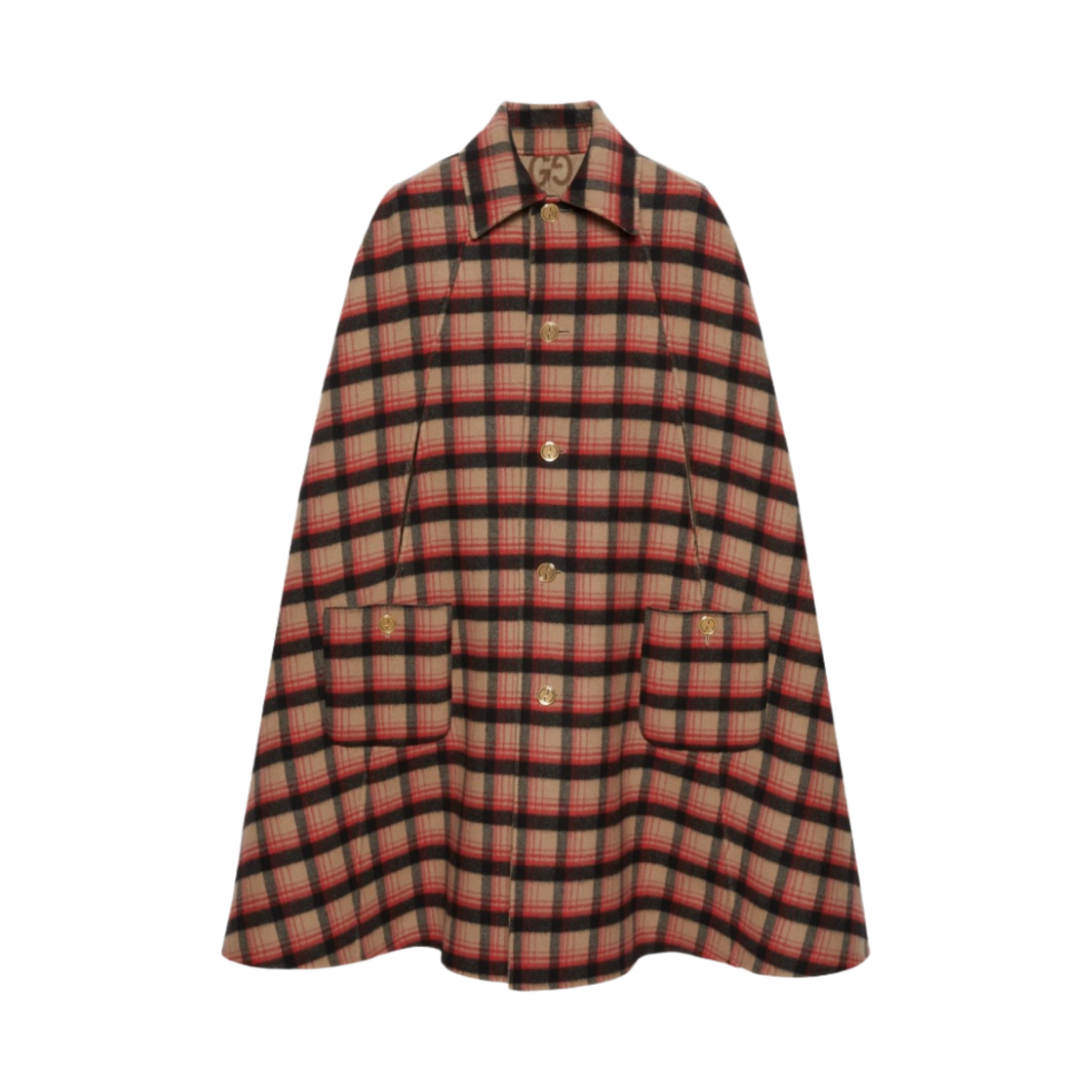 (W) 구찌 리버시블 점보 GG 케이프 블루 레드((W) Gucci Reversible Jumbo GG Cape Blue Red) - 1