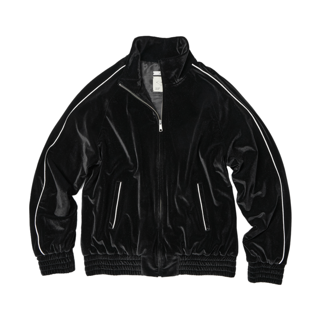이티씨이 벨벳 트랙 자켓 블랙(ETCE Velvet Track Jacket Black)