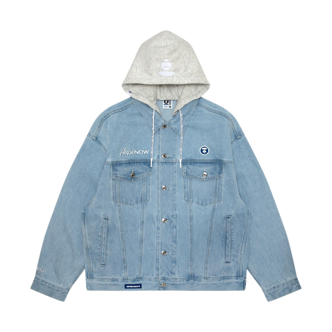 KM4BOTBAP13BL AAPE Now Light Weight Cotton Jacket Light Blue