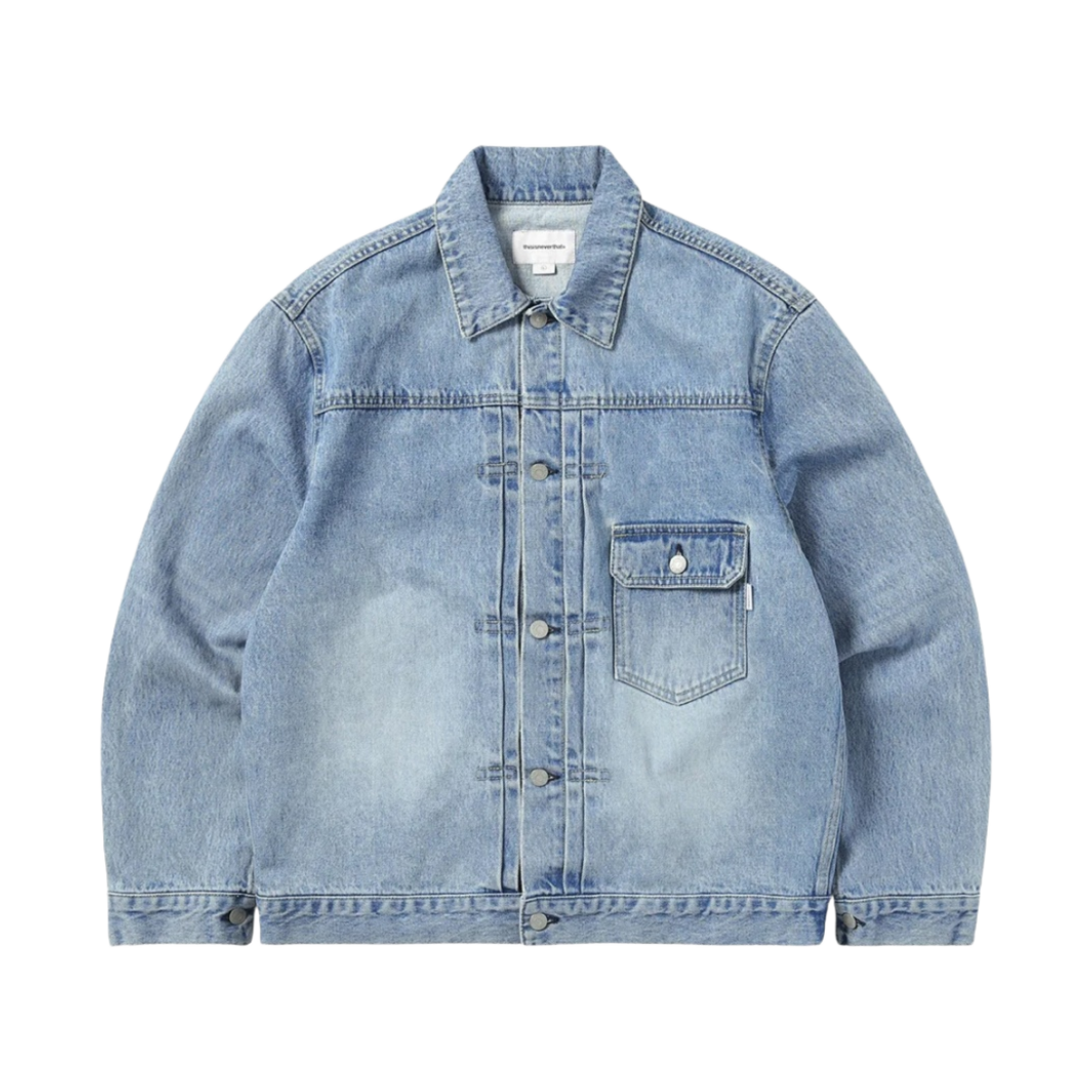 디스이즈네버댓 데님 트러커 자켓 워시드 블루(Thisisneverthat Denim Trucker Jacket Washed Blue) - 1