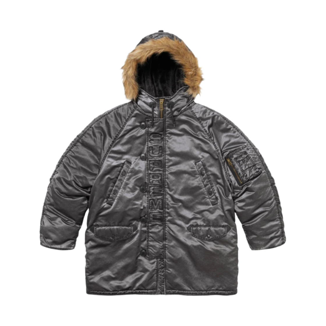슈프림 워시드 플라이트 사틴 N-3B 파카 블랙 - 24FW | Supreme | KREAM