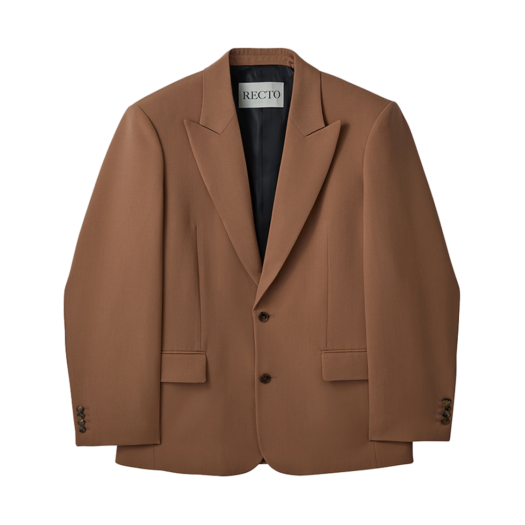 RM25SWJK002RI Recto Structure Wool Tailored Jacket Rose Beige