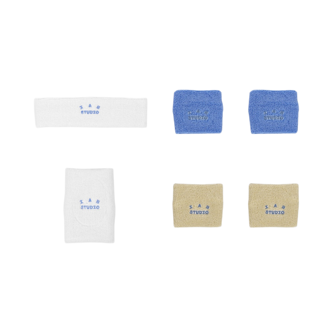 아이앱 스튜디오 x 요넥스 테니스 밴드 팩 화이트 블루 리드 옐로우(IAB Studio x Yonex Tennis Band Pack White Blue Reed Yellow)