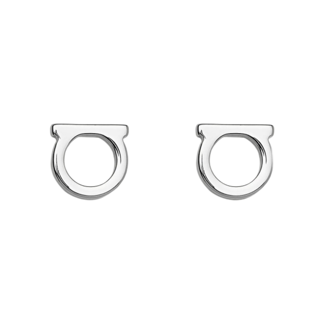 (W) 페라가모 간치니 스몰 이어링 브래스 & 팔라듐((W) Ferragamo Gancini Small Earrings Brass & Palladium)