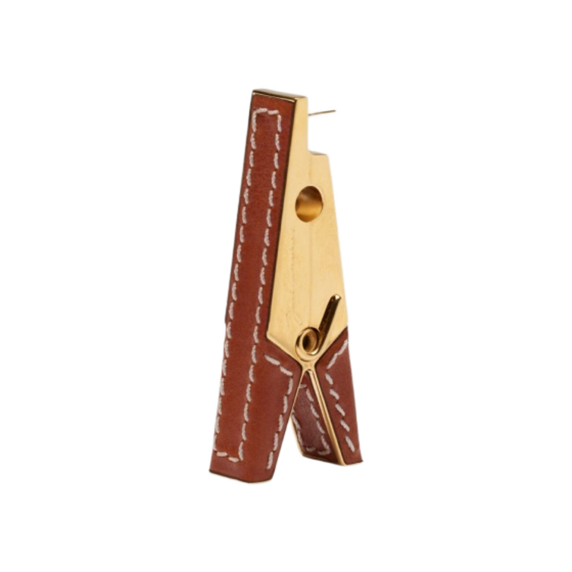 (W) 자크뮈스 라 부클 프린스 아 란쥬 이어링 클로스핀 라이트 골드((W) Jacquemus La Boucle Pince A Linge Earring Clothespin Light Gold) - 1