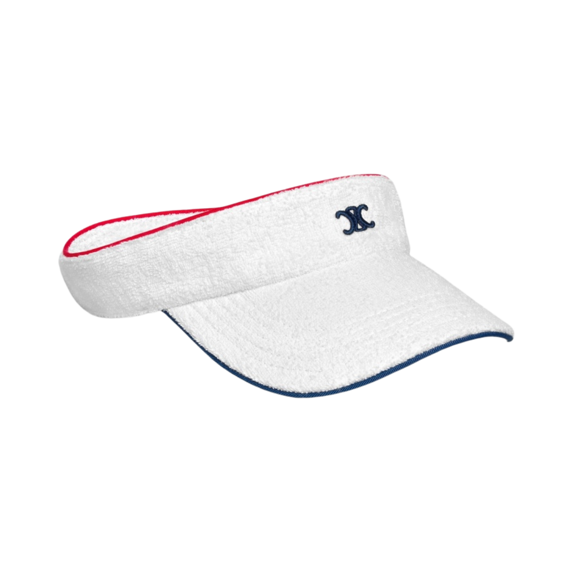 (W) 셀린느 테리 코튼 트리옹프 바이저 화이트((W) Celine Triomphe Visor in Terry Cotton White) - 1
