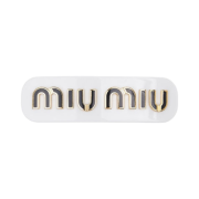 (W) Miu Miu Plexiglas and Metal Hair Clips White Black