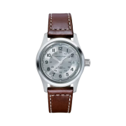 Hamilton Khaki Field Auto 38mm Stainless Steel Cow Leather Silver