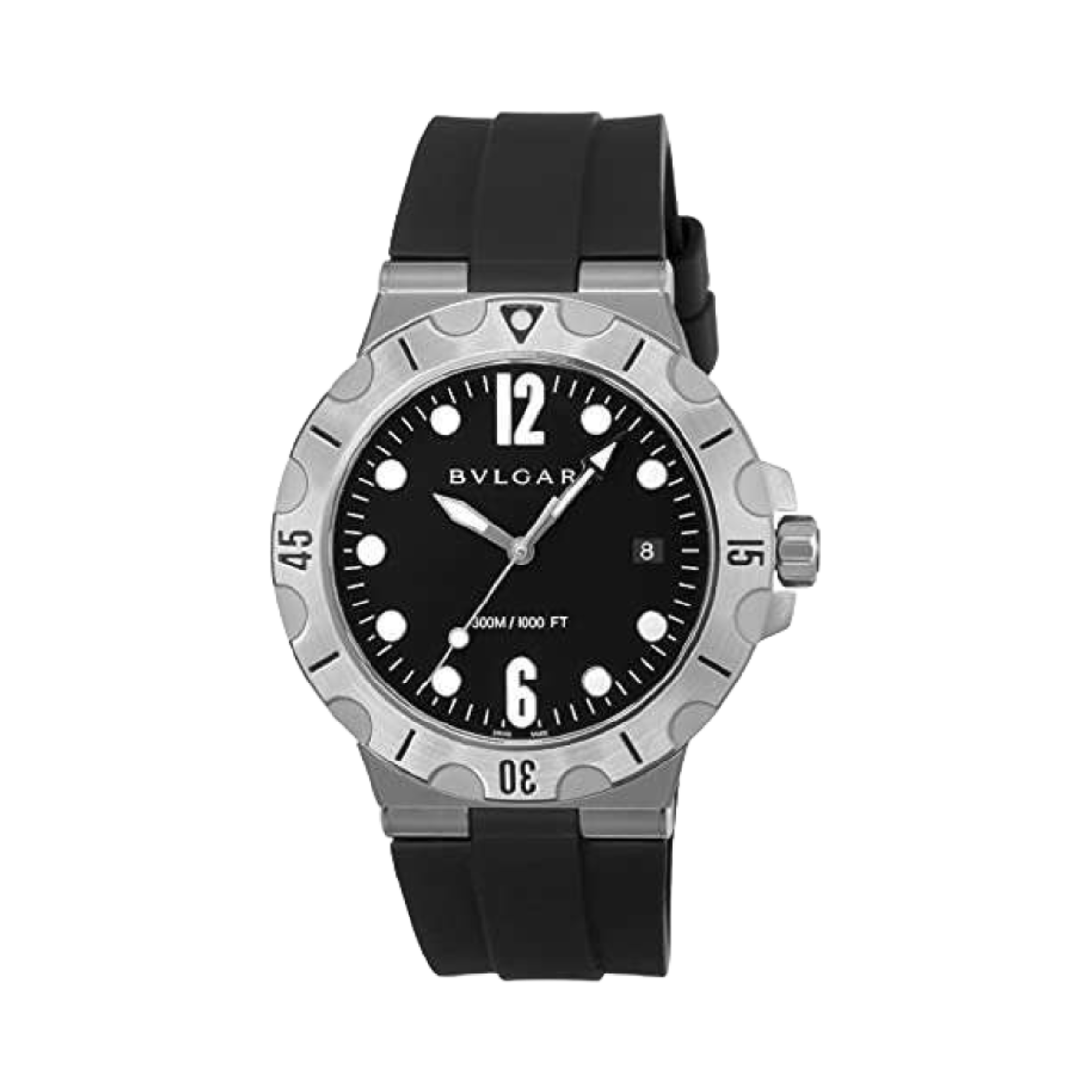 DP41BSVSD Bulgari Diagono Automatic 41mm Rubber Strap Black