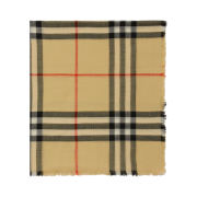 Burberry Check Wool Scarf Sand