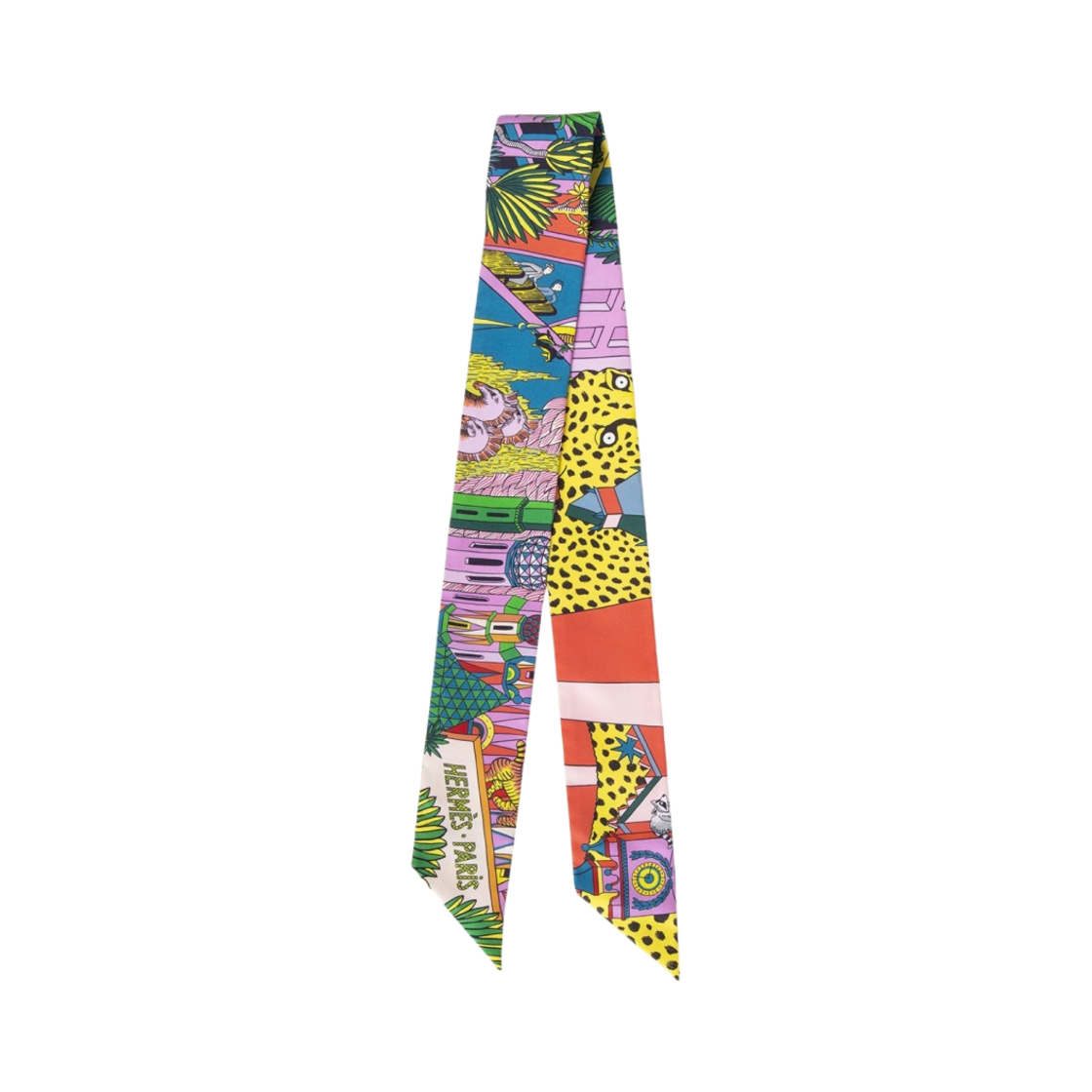 (W) 에르메스 애니마폴리스 트윌리 로즈 베르 멀티꼴로르((W) Hermes Animapolis Twilly Rose Vert Multicolore) - 1