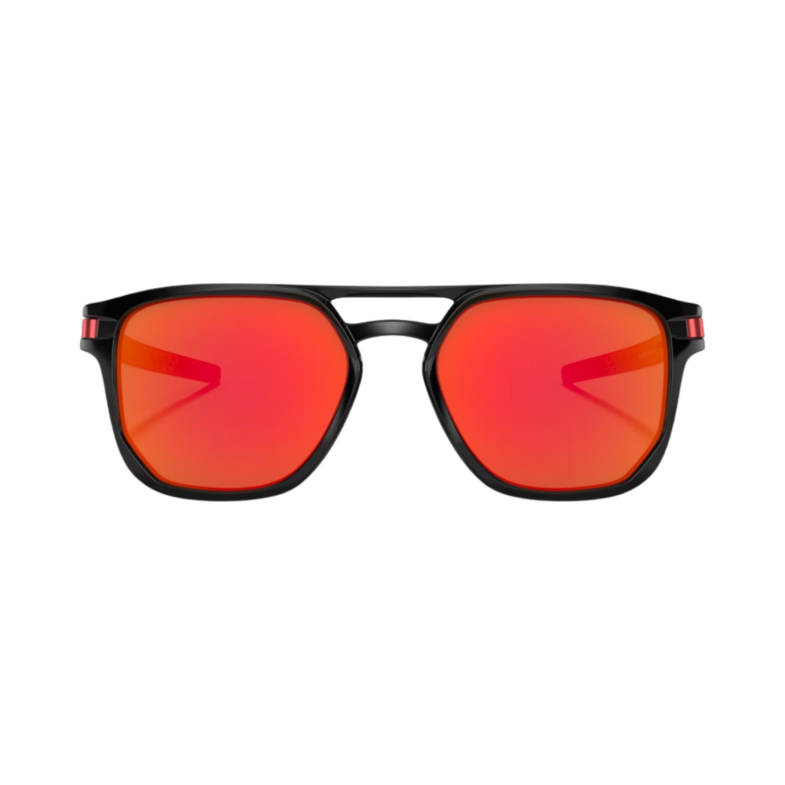 오클리 래치 베타 폴리쉬드 블랙 프레임 프리즘 루비 렌즈 하이 브릿지 핏(Oakley Latch Beta Polished Black Frame Prizm Ruby Lenses High Bridge Fit) - 2