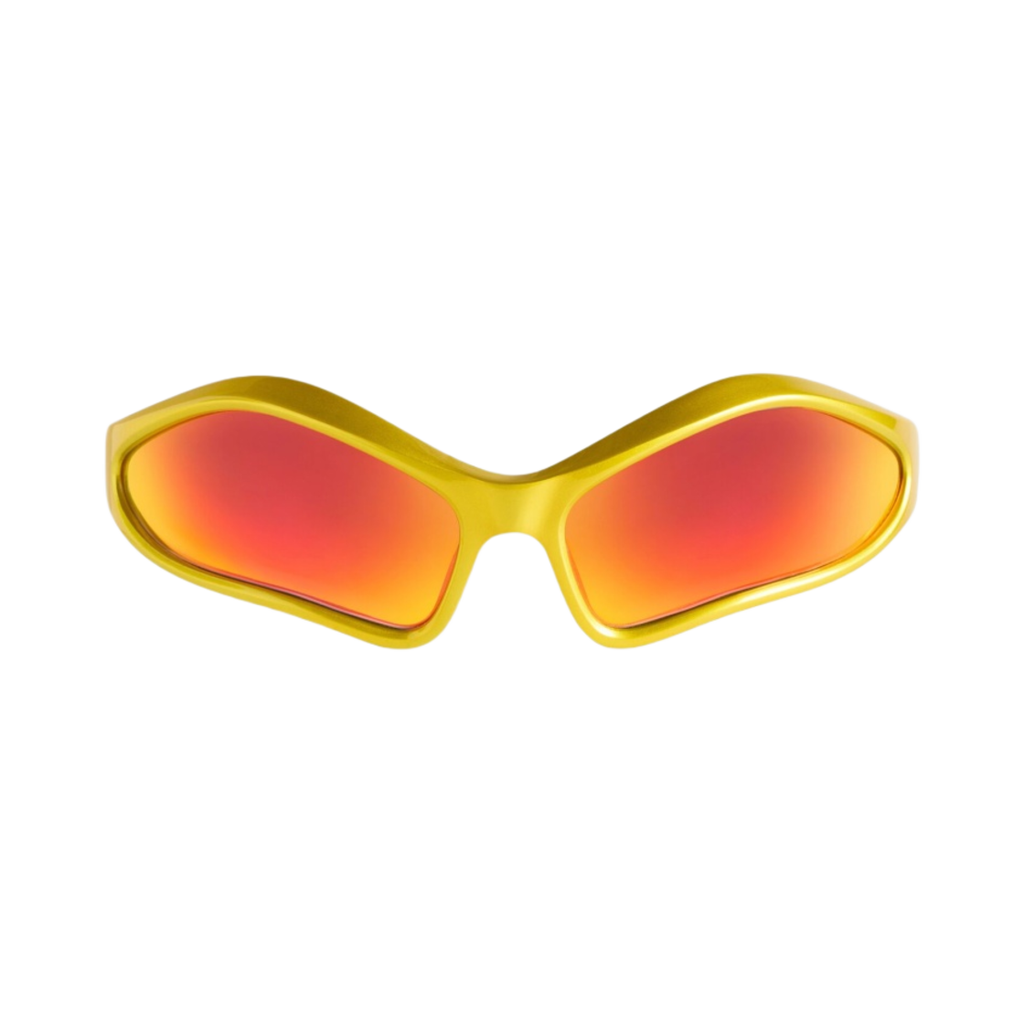768054T00077037/BB0314S004 Balenciaga Fennec Oval Sunglasses Yellow Red