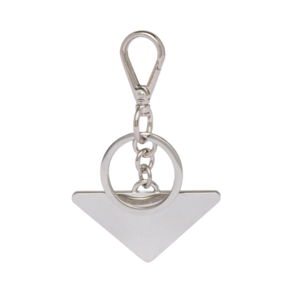 프라다 메탈 키체인 스틸 화이트(Prada Metal Keychain Steel White) - 2