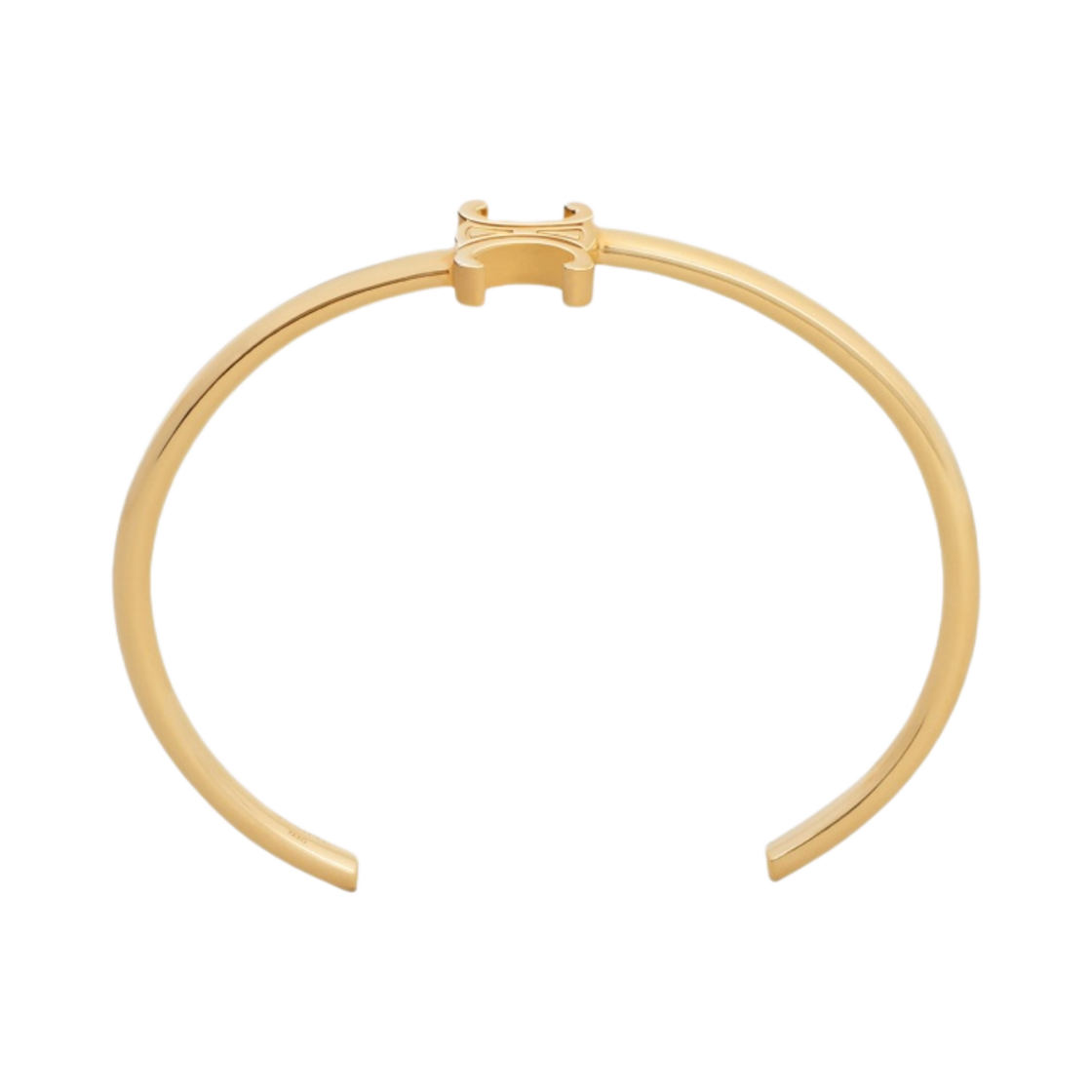 (W) 셀린느 브래스 골드 피니쉬 트리옹프 어시메트릭 커프 골드((W) Celine Triomphe Asymmetric Cuff in Brass with Gold Finish Gold)