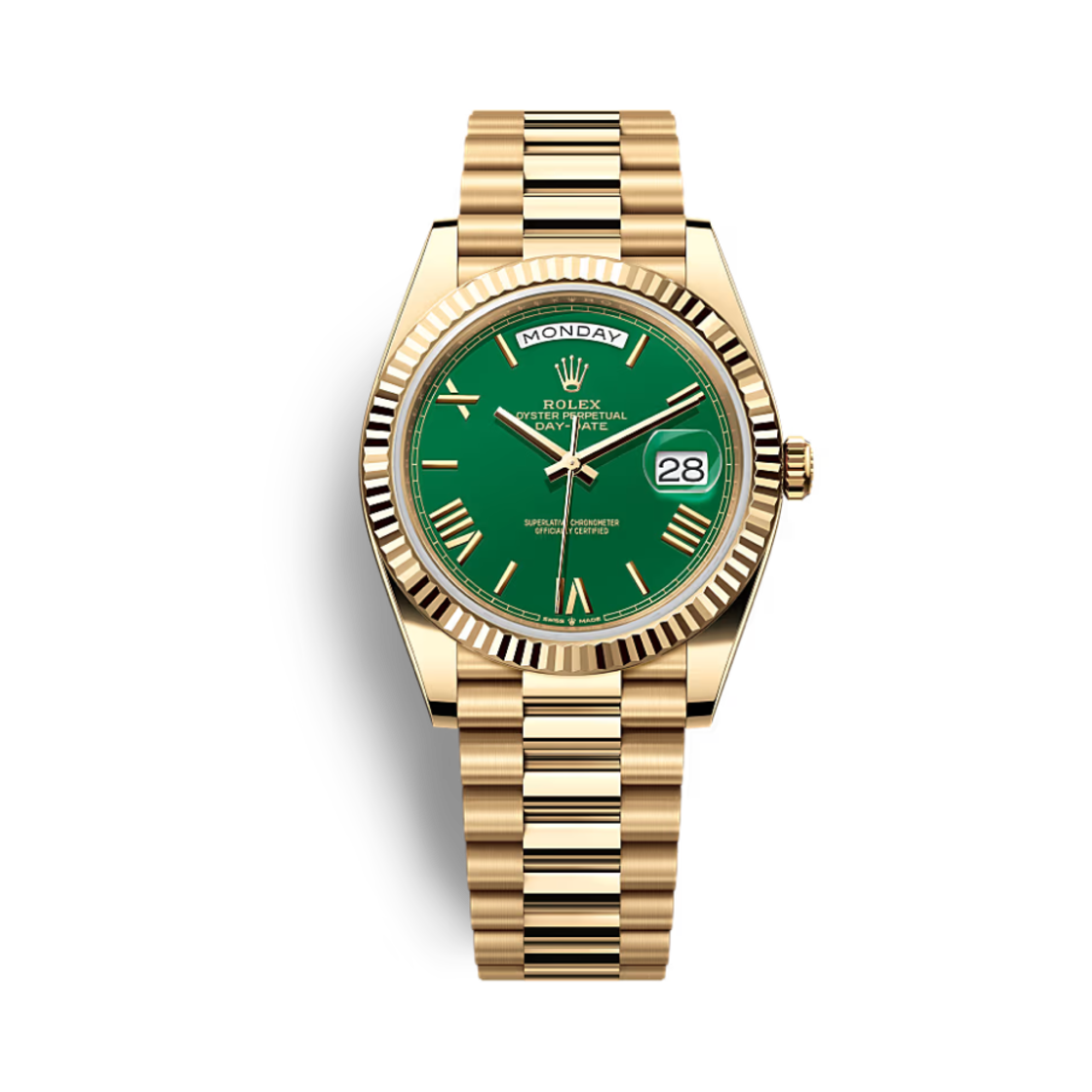 228238 Rolex Day-Date 40mm 228238 Green Roman President