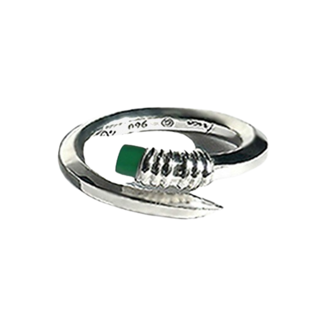 프리카 라이닝 링 실버 그린 오닉스(Frica Linning Ring Silver green Onyx)