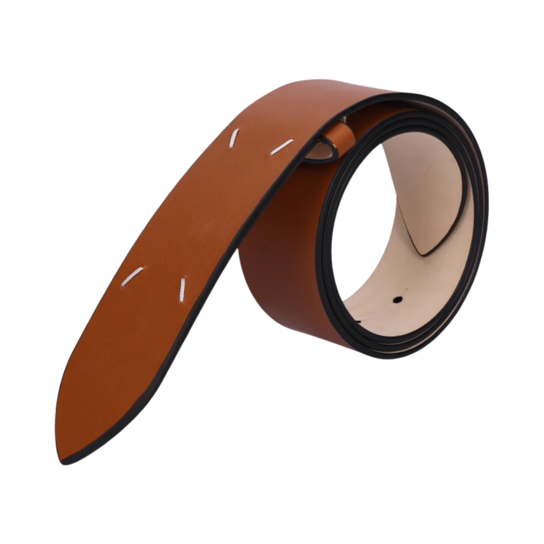 SA1TP0006P5871H4200 Maison Margiela Four Stitches Leather Belt Tan