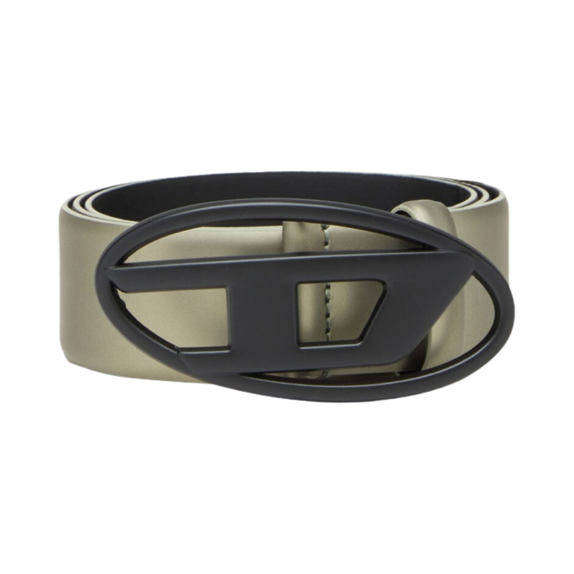 디젤 B-1DR W 로고 버클 레더 벨트 베이지(Diesel B-1DR W Leather Belt with Logo Buckle Beige) - 1