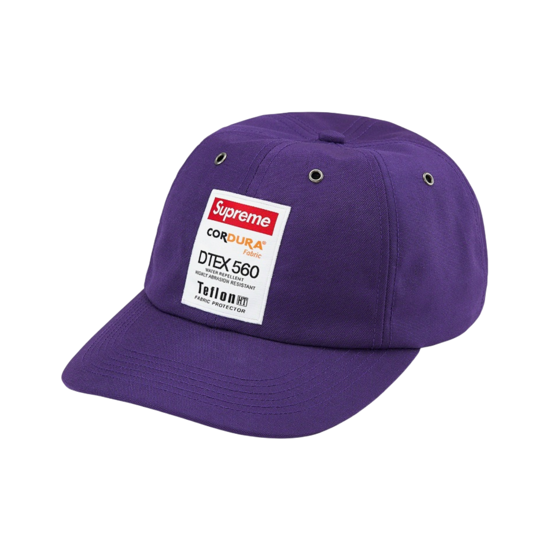슈프림 코듀라 테플론 라벨 6-패널 캡 다크 퍼플 - 21FW(Supreme Cordura Teflon Label 6-Panel Dark Purple - 21FW) - 1