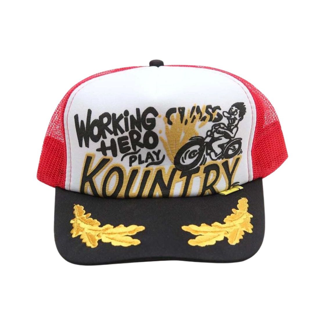 캐피탈 컨트리 레이서 트러커 캡 화이트 레드(Kapital Country Racer Truck Cap White Red) - 1