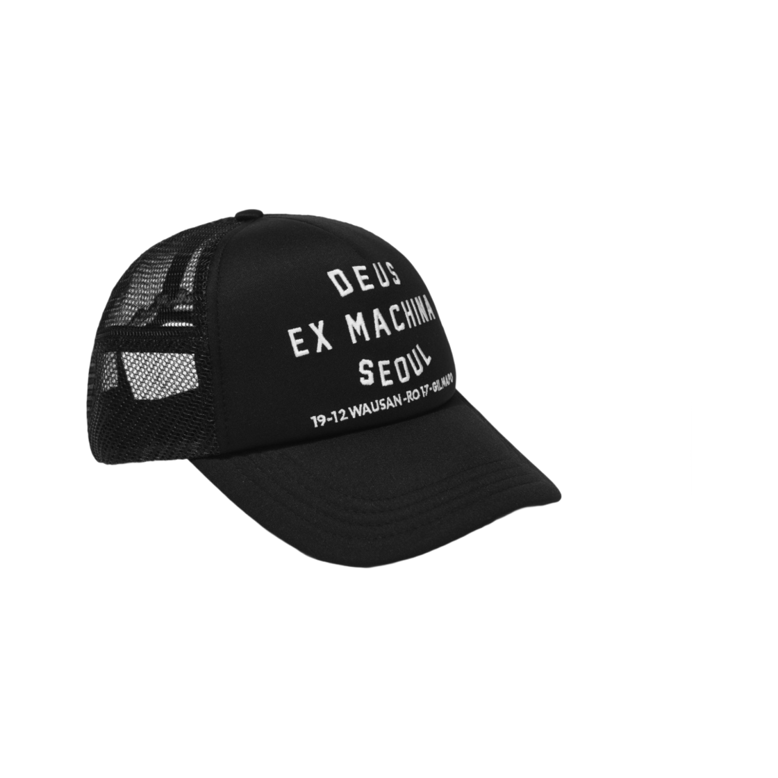데우스 엑스 마키나 서울 어드레스 트러커 캡 블랙(Deus Ex Machina Seoul Address Trucker Cap Black)