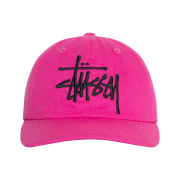Stussy Low Profile Big Basic Snapback Pink