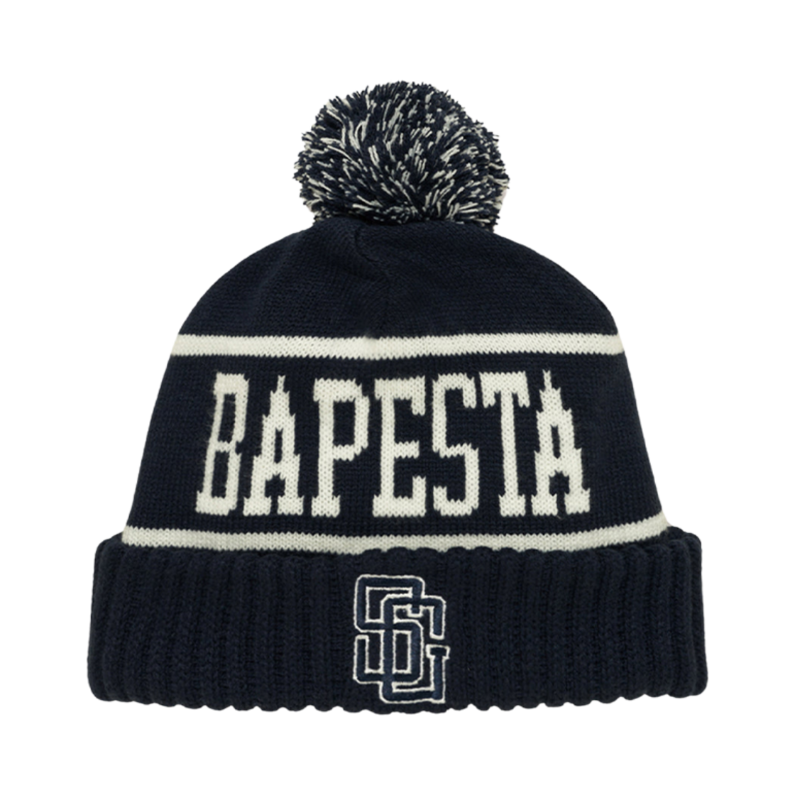 베이프 x 스타디움 굿즈 니트 캡 네이비(BAPE x Stadium Goods Knit Cap Navy) - 1