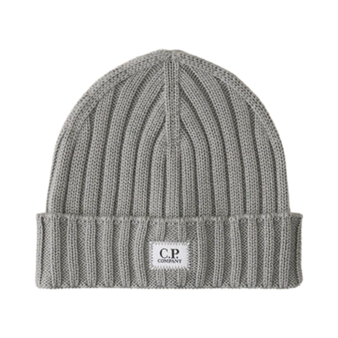 C.P. 컴퍼니 엑스트라 파인 메리노 울 로고 비니 그리핀 그레이 - 24FW(C.P. Company Extra Fine Merino Wool Logo Beanie Griffin Grey - 24FW) - 1