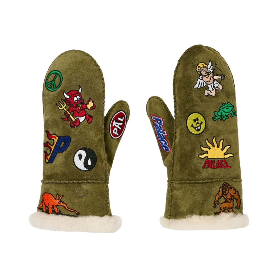 어그 x 팔라스 쉽스킨 미튼 번트 올리브(UGG x Palace Sheepskin Mitten Burnt Olive)
