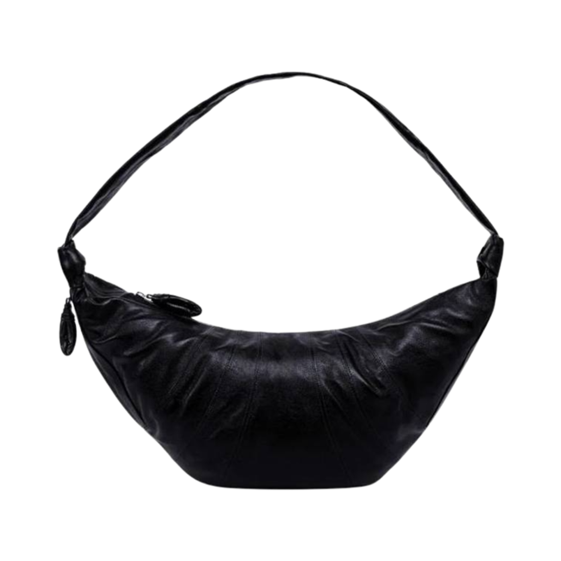 BG0000-LF1329-999 Lemaire Large Croissant Bag Coated Cotton Black