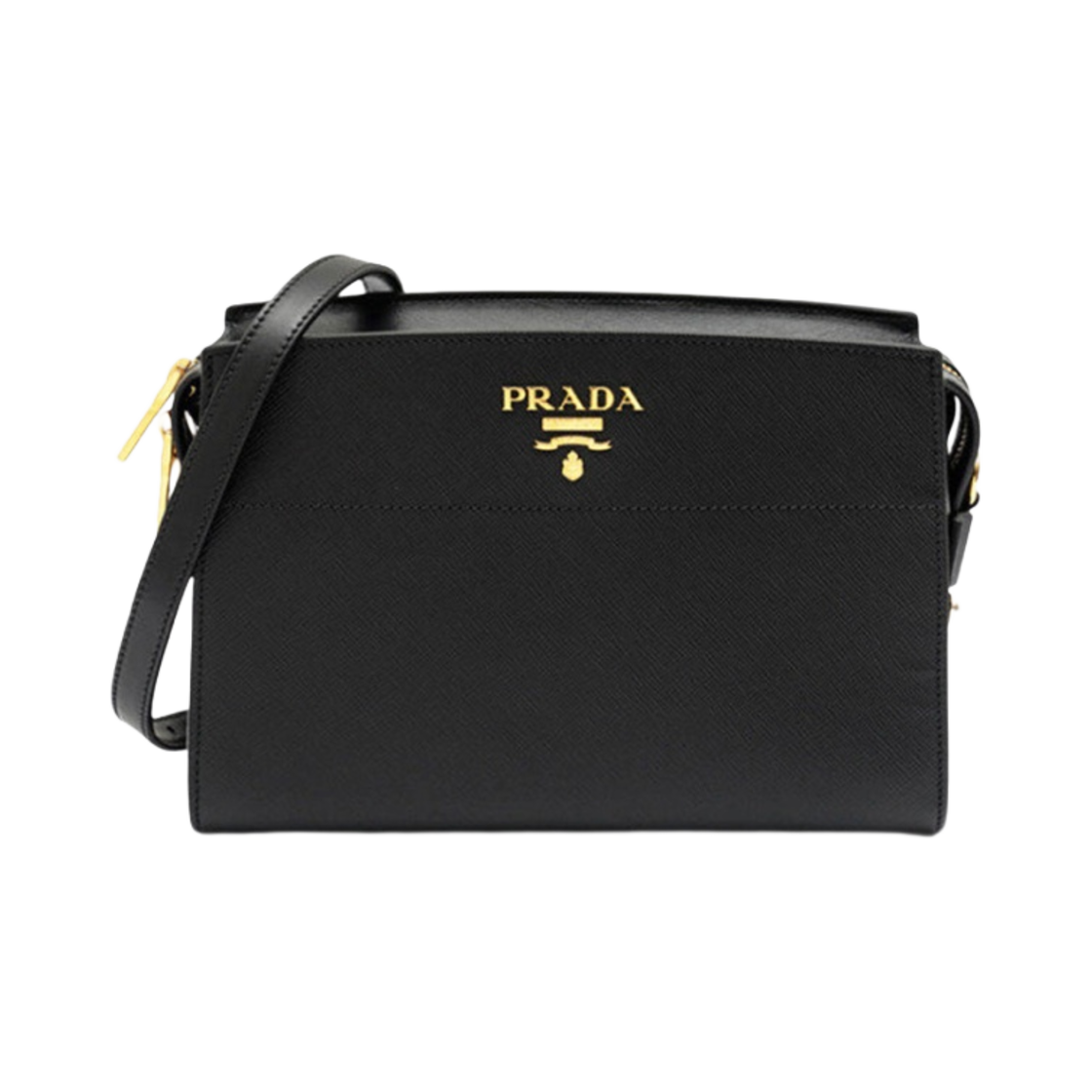 1BH104-2EDV-F0002 Prada Saffiano Leather Crossbody Bag Black