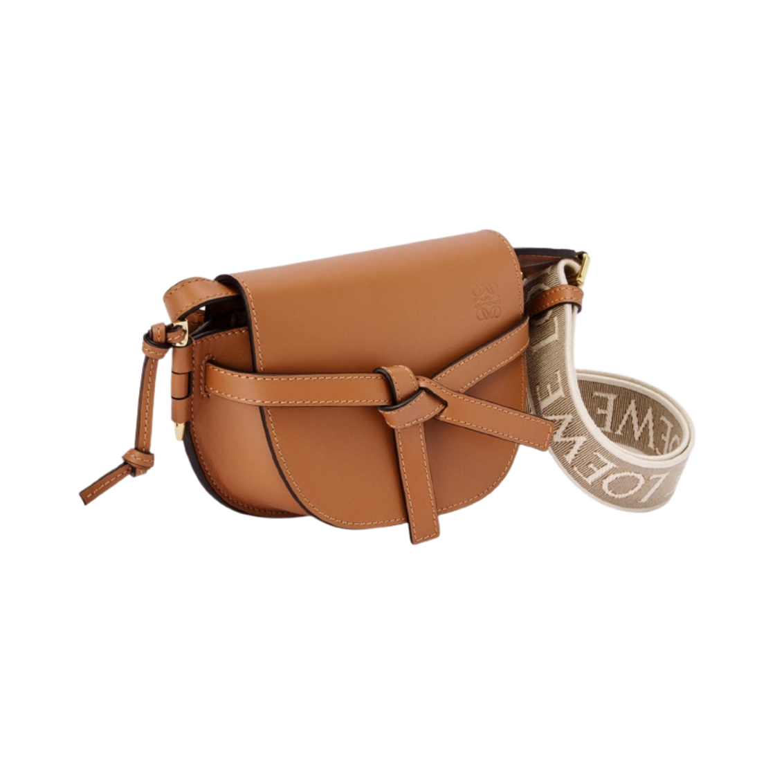 로에베 미니 게이트 듀얼백 소프트 카프스킨 자카드 탄(Loewe Mini Gate Dual Bag in Soft Calfskin and Jacquard) - 2