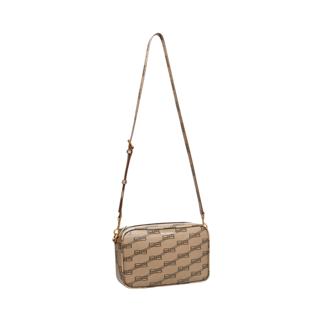 발렌시아가 시그니쳐 미디움 카메라백 BB 모노그램 코티드 캔버스 베이지(Balenciaga Signature Medium Camera Bag BB Monogram Coated Canvas Beige) - 2