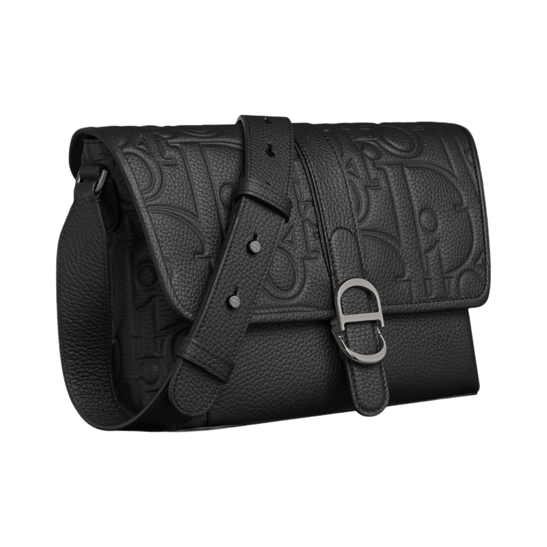 디올 미디움 디올 데일리 메신저 백 플랩 디올 그래비티 레더 앤 그레인드 카프스킨 블랙 블랙(Dior Medium Dior Daily Messenger Bag with Flap Dior Gravity Leather and Grained Calfskin Black Black) - 2