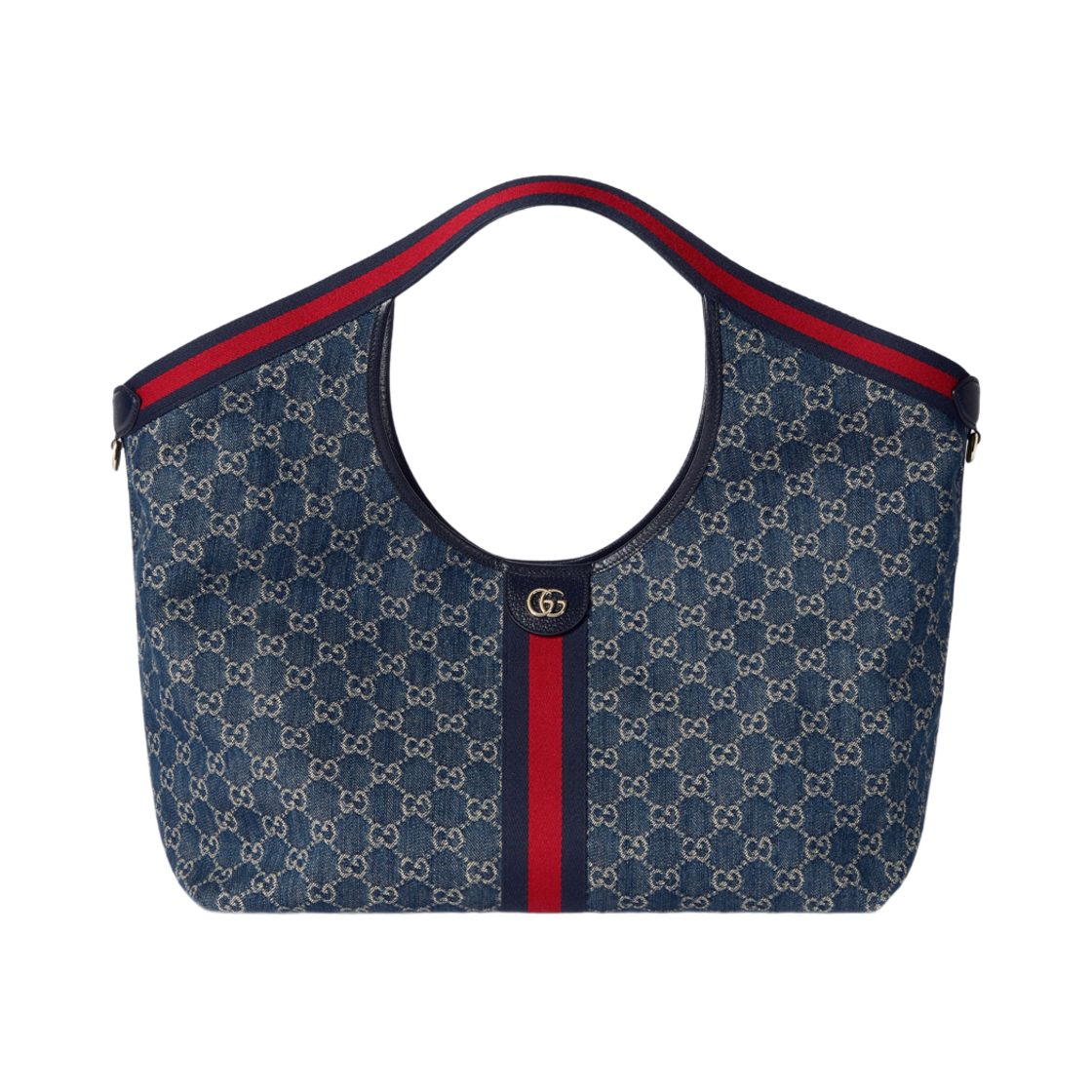 구찌 질리오 라지 토트백 블루 화이트(Gucci Giglio Large Tote Bag Blue White) - 1