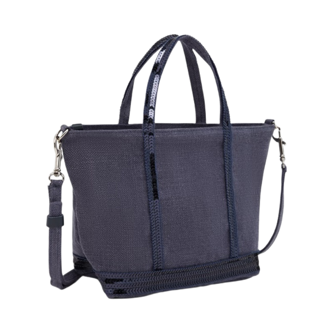 바네사 브루노 리넨 XS 카바스 토트 데님(Vanessa Bruno Linen XS Cabas Tote Denim) - 2