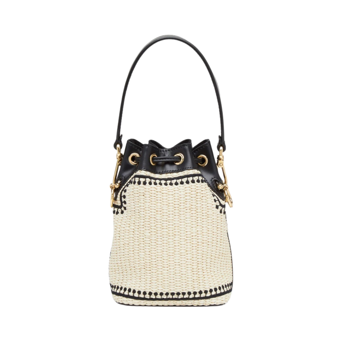 펜디 몬트레조 스트로우 미니백 블랙 내츄럴(Fendi Mon Tresor Straw Mini Bag Black Natural) - 3