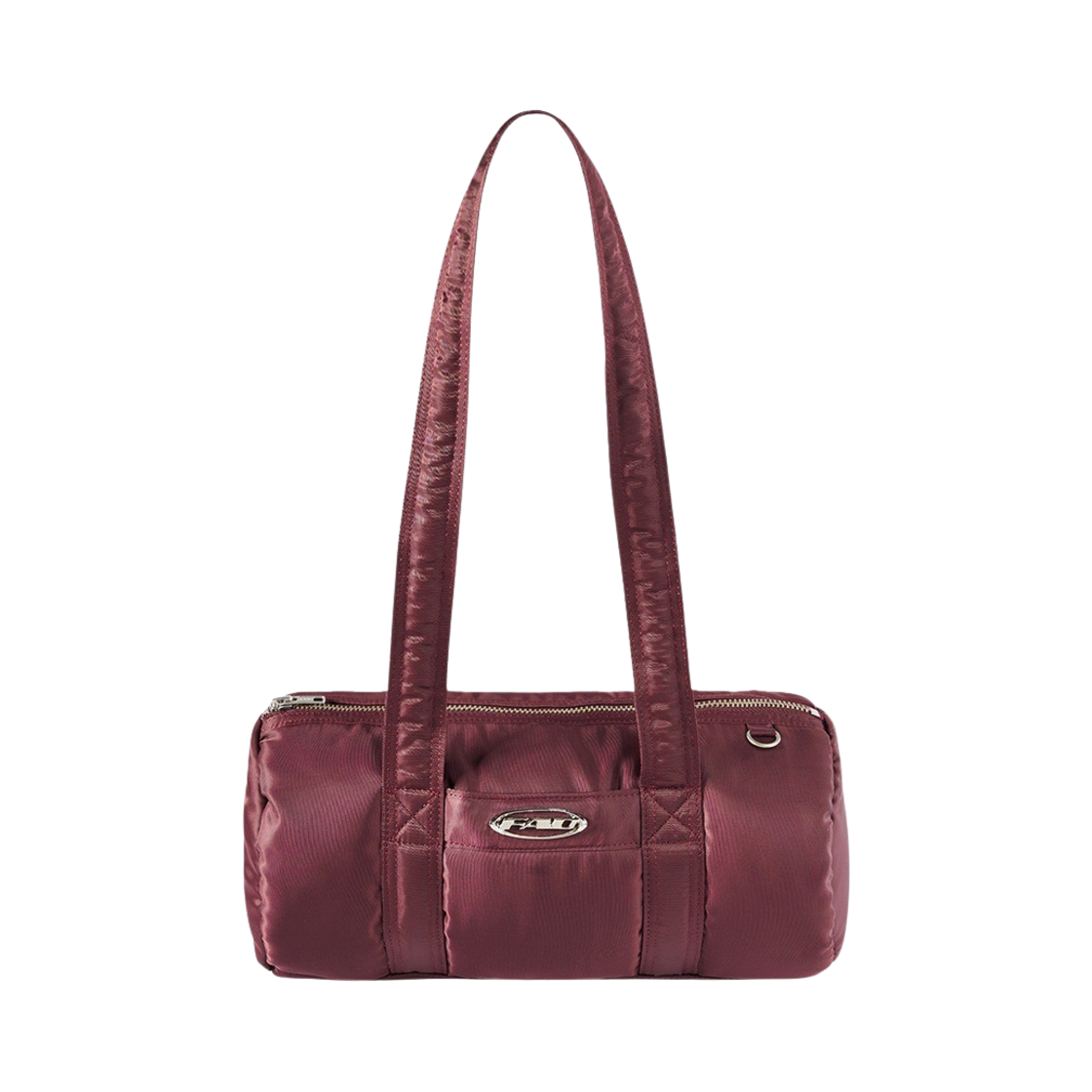 S27221 FAD Satin Round Bag Burgundy