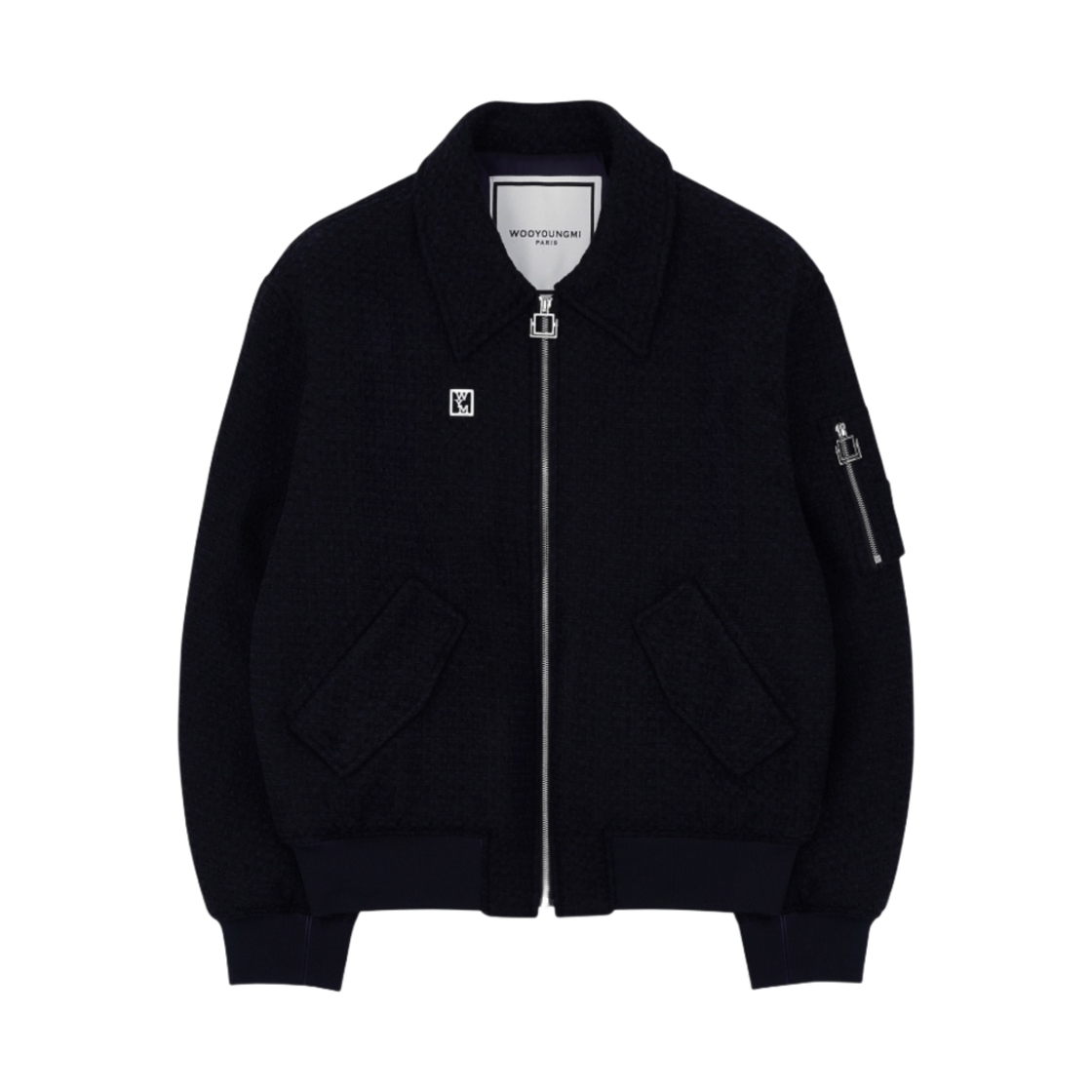우영미 트위드 블루종 점퍼 네이비 - 23SS(Wooyoungmi Tweed Blouson Jumper Navy - 23SS)