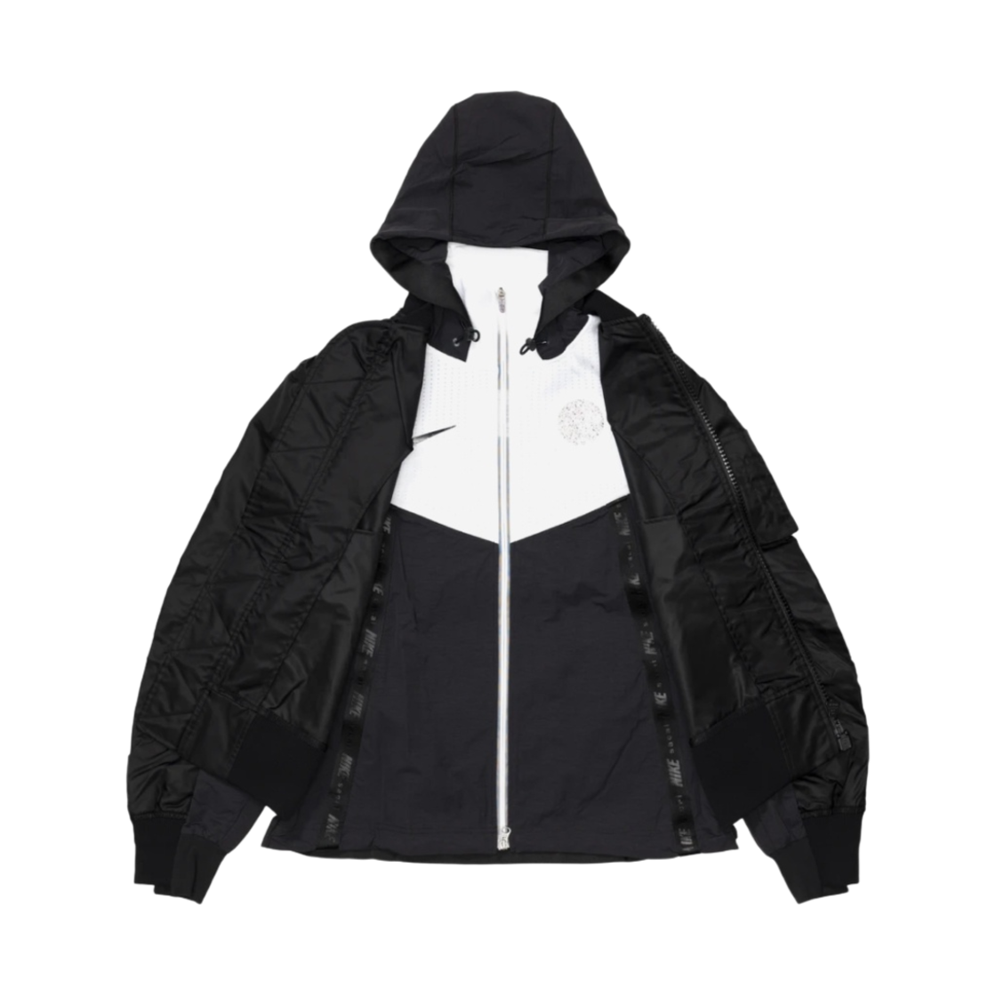 パーカー・フーディ Nike x Sacai NRG Layered Bomber Jacket Black Nike x Sacai Layered Bomber Jacket Black Men's - SS21 - US