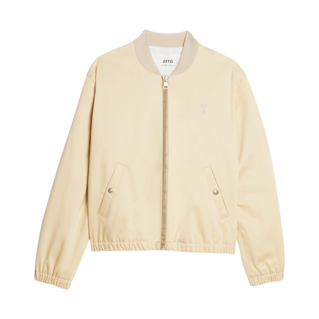 아미 스몰 하트 로고 봄버 자켓 바닐라(AMI de Coeur Bomber Jacket Vanilla) - 1