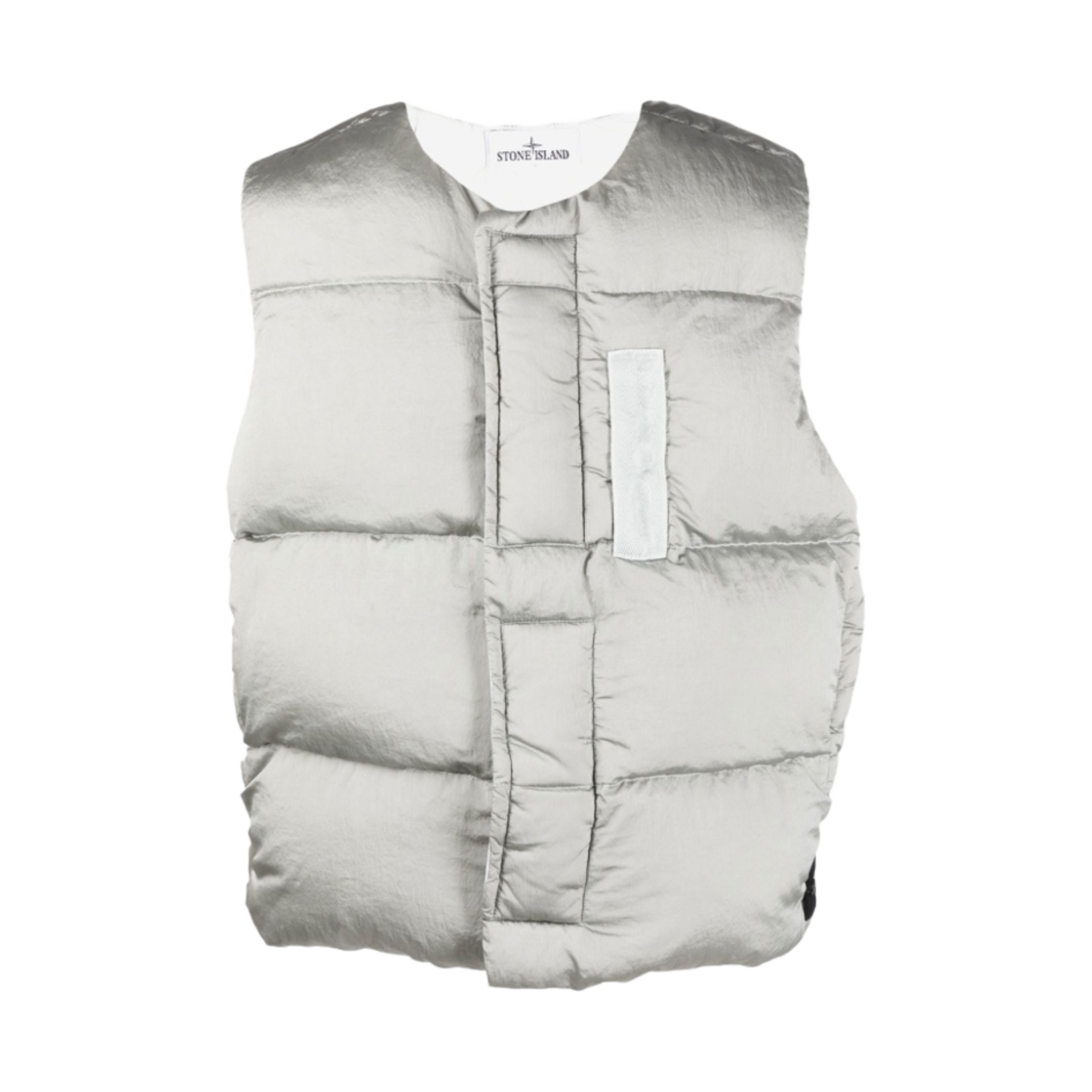 스톤 아일랜드 G1019 나일론 메탈 에코닐 재생 나일론 다운 베스트 라이트 그레이 - 22FW(Stone Island G1019 Nylon Metal Econyl Regenerated Nylon Down Vest Light Grey - 22FW) - 1
