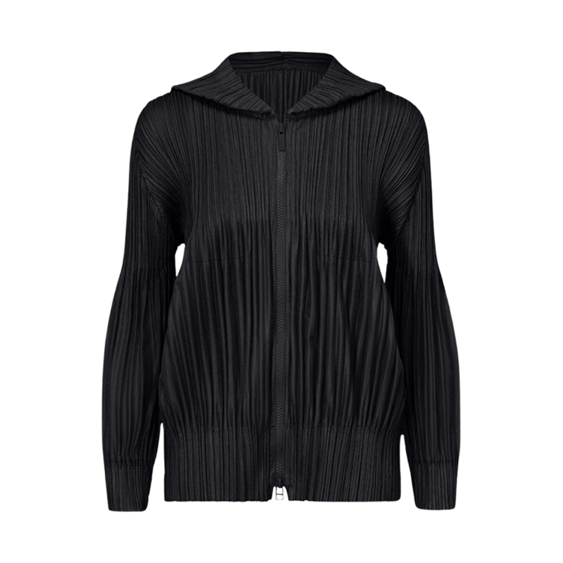 JC401-15 (W) Pleats Please Issey Miyake Fluffy Basics Jacket Black